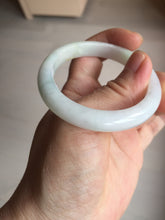 Load image into Gallery viewer, Shopify only 52mm certified type A 100% Natural sunny green/white/yellow oval jadeite jade bangle AR117-0264