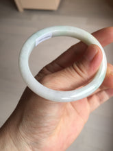 Load image into Gallery viewer, Shopify only 52mm certified type A 100% Natural sunny green/white/yellow oval jadeite jade bangle AR117-0264
