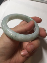 Load image into Gallery viewer, 54.6mm 100% natural sunny green/white/purple jadeite jade bangle BN43