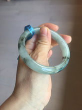 Load image into Gallery viewer, 56.9mm 100% natural Type A dark green Chinese painting (水墨) jadeite jade bangle AH94-4484
