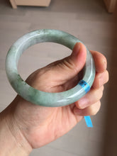 Load image into Gallery viewer, 61.5 mm certified type A 100% Natural oily light green/white/purple chubby Jadeite Jade bangle BM17-2786