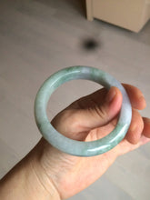 Load image into Gallery viewer, 57.5mm certified 100% natural type A light green/purple chubby jadeite jade bangle BF29-4028