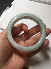 Load image into Gallery viewer, 54.6mm 100% natural sunny green/white/purple jadeite jade bangle BN43