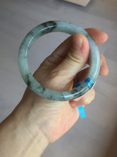 Load image into Gallery viewer, 56.9mm 100% natural Type A dark green Chinese painting (水墨) jadeite jade bangle AH94-4484