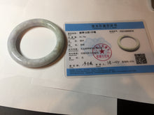 Load image into Gallery viewer, 56.6mm Certified 100% natural Type A light green purple brown chubby round cut jadeite jade bangle BQ14-5819
