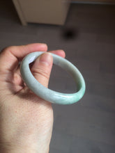 Load image into Gallery viewer, 51.5mm certified 100% natural Type A sunny green/white oval jadeite jade bangle BH57-6125
