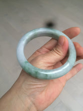 Load image into Gallery viewer, 57.5mm certified 100% natural type A light green/purple chubby jadeite jade bangle BF29-4028