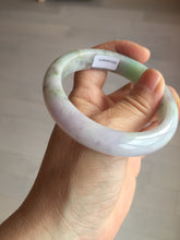 Load image into Gallery viewer, 56.5mm certified 100% natural type A sunny green/purple jadeite jade bangle BK66-4031