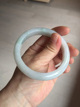 Load image into Gallery viewer, 58mm Certified type A 100% Natural light green/white Jadeite bangle AR118-0253