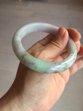 Load image into Gallery viewer, 56.5mm certified 100% natural type A sunny green/purple jadeite jade bangle BK66-4031