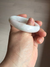 Load image into Gallery viewer, 52mm certified Type A 100% Natural sunny green/white/red oval Jadeite Jade bangle E92-0263