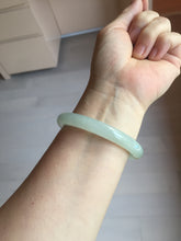 Load image into Gallery viewer, 53.7mm 100% Natural type A icy watery light green carved and golden-painted round cut Jadeite Jade bangle Pb212-2404