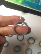 Load image into Gallery viewer, 100% natural type A light green/blue Guatemala jadeite jade band ring C123