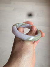Load image into Gallery viewer, 51.6mm certified 100% natural green/purple/gray jadeite jade bangle R93-3496