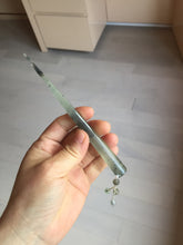 Load image into Gallery viewer, 15.5cm 100% Natural icy watery black/clear (水墨) Xiu Jade Serpentine hairpin AW28