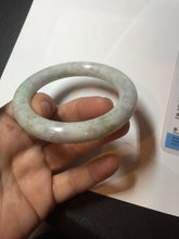 Load image into Gallery viewer, 53.9mm Certified 100% natural Type A light green purple brown chubby round cut jadeite jade bangle BQ16-5818