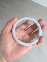 Load image into Gallery viewer, 58.9mm certified 100% natural type A light green/purple/yellow(Fu Lu SHOU) slim round cut jadeite jade bangle BN45-3116