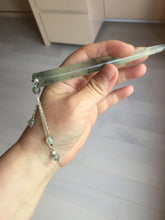 Load image into Gallery viewer, 15.5cm 100% Natural icy watery black/clear (水墨) Xiu Jade Serpentine hairpin AW28