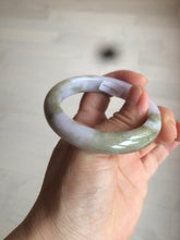 Load image into Gallery viewer, 51.6mm certified 100% natural green/purple/gray jadeite jade bangle R93-3496