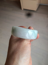 Load image into Gallery viewer, 52.3mm certified 100% natural Type A sunny green/white/purple jadeite jade bangle BK8-2423
