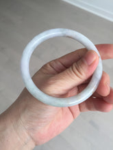 Load image into Gallery viewer, 58.9mm certified 100% natural type A light green/purple/yellow(Fu Lu SHOU) slim round cut jadeite jade bangle BN45-3116