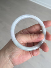 Load image into Gallery viewer, 58.9mm certified 100% natural type A light green/purple/yellow(Fu Lu SHOU) slim round cut jadeite jade bangle BN45-3116