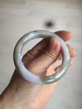 Load image into Gallery viewer, 51.6mm certified 100% natural green/purple/gray jadeite jade bangle R93-3496