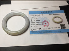 Load image into Gallery viewer, 58.5mm certified Type A 100% Natural light green yellow purple chubby round cut Jadeite Jade bangle Y168-3701