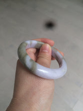 Load image into Gallery viewer, 51.6mm certified 100% natural green/purple/gray jadeite jade bangle R93-3496