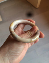 Load image into Gallery viewer, 53.8mm 100% natural beige yellow pink purple round cut a taste of the tropical Coral Jade (珊瑚玉) bangle SY22