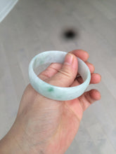 Load image into Gallery viewer, 52.2mm certified 100% natural Type A sunny green/white/purple jadeite jade bangle BK7-2419