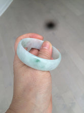 Load image into Gallery viewer, 52.2mm certified 100% natural Type A sunny green/white/purple jadeite jade bangle BK7-2419