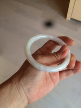 Load image into Gallery viewer, 55mm certified Type A 100% Natural green/white Jadeite Jade bangle BF28-1453
