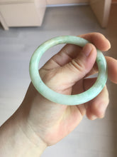 Load image into Gallery viewer, 54mm Certified Type A 100% Natural fresh light green yellow with sunny green flying flowers round cut Jadeite Jade bangle C91-2827