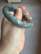 Load image into Gallery viewer, 55mm Certified Type A 100% Natural dark green purple with floating flowers Jadeite bangle PD134-6287