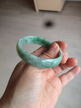 Load image into Gallery viewer, 51.7mm certified 100% natural Type A sunny green/gray jadeite jade bangle BK6-3358