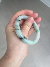 Load image into Gallery viewer, 56.5mm Certificated sunny green/dark green/white jadeite jade bangle BK120-8240