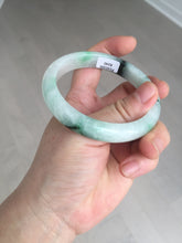 Load image into Gallery viewer, 56.5mm Certificated sunny green/dark green/white jadeite jade bangle BK120-8240