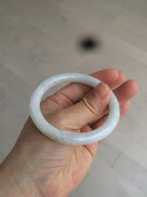Load image into Gallery viewer, 55mm certified Type A 100% Natural green/white Jadeite Jade bangle BF28-1453