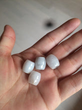 Load image into Gallery viewer, 12mm Type A 100% Natural white/light green/purple olive shape Jadeite Jade LuluTong (Every road is smooth) beads AX23 (Add on item)