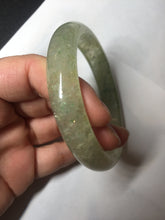 Load image into Gallery viewer, 58.8mm 100% natural fresh icy green mica bangle SY75