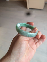 Load image into Gallery viewer, 51.7mm certified 100% natural Type A sunny green/gray jadeite jade bangle BK6-3358