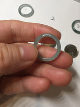 Load image into Gallery viewer, 15.7mm size 5 100% natural type A icy watery green/blue icy watery Guatemala jadeite jade band ring group BP87