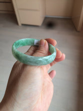Load image into Gallery viewer, 51.7mm certified 100% natural Type A sunny green/gray jadeite jade bangle BK6-3358