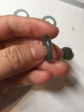 Load image into Gallery viewer, 15.7mm size 5 100% natural type A icy watery green/blue icy watery Guatemala jadeite jade band ring group BP87