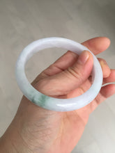 Load image into Gallery viewer, 56.5mm certified Type A 100% Natural purple white green Jadeite Jade bangle AJ80-1266