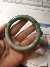 Load image into Gallery viewer, 58.2mm certified Type A 100% Natural sunny green round cut Jadeite Jade bangle BS87-9880