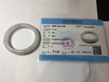 Load image into Gallery viewer, 46mm Certified Type A 100% Natural icy watery light green white clear Jadeite Jade bangle BS88-6685