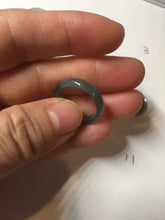 Load image into Gallery viewer, 15.7mm size 5 100% natural type A icy watery green/blue icy watery Guatemala jadeite jade band ring group BP87