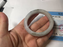 Load image into Gallery viewer, 46mm Certified Type A 100% Natural icy watery light green white clear Jadeite Jade bangle BS88-6685